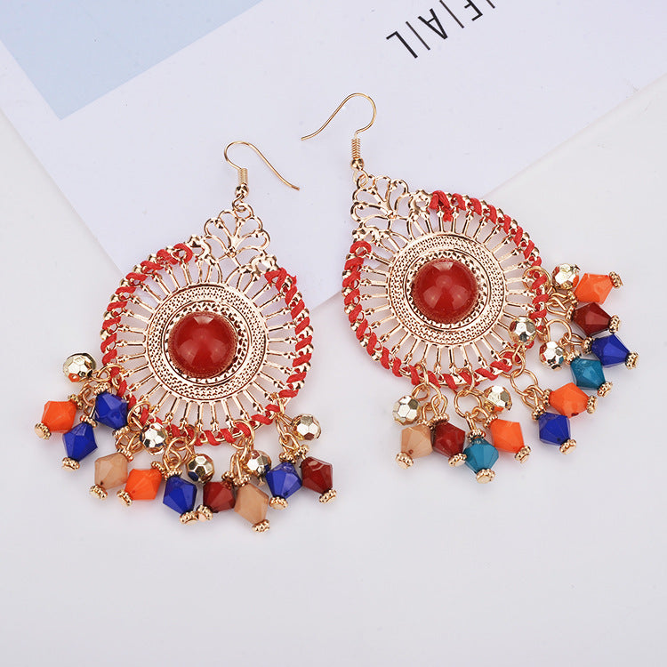 1 Pair Fashion Bohemian Geometric Alloy Women's Drop Earrings