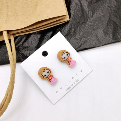 1 Pair Cute Fruit Metal Women's Ear Studs