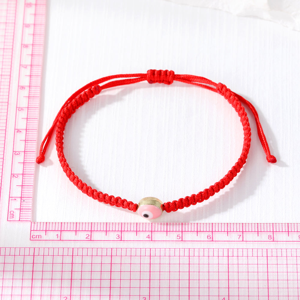 1 Piece Simple Style Devil's Eye Alloy Rope Knitting Enamel Women's Bracelets