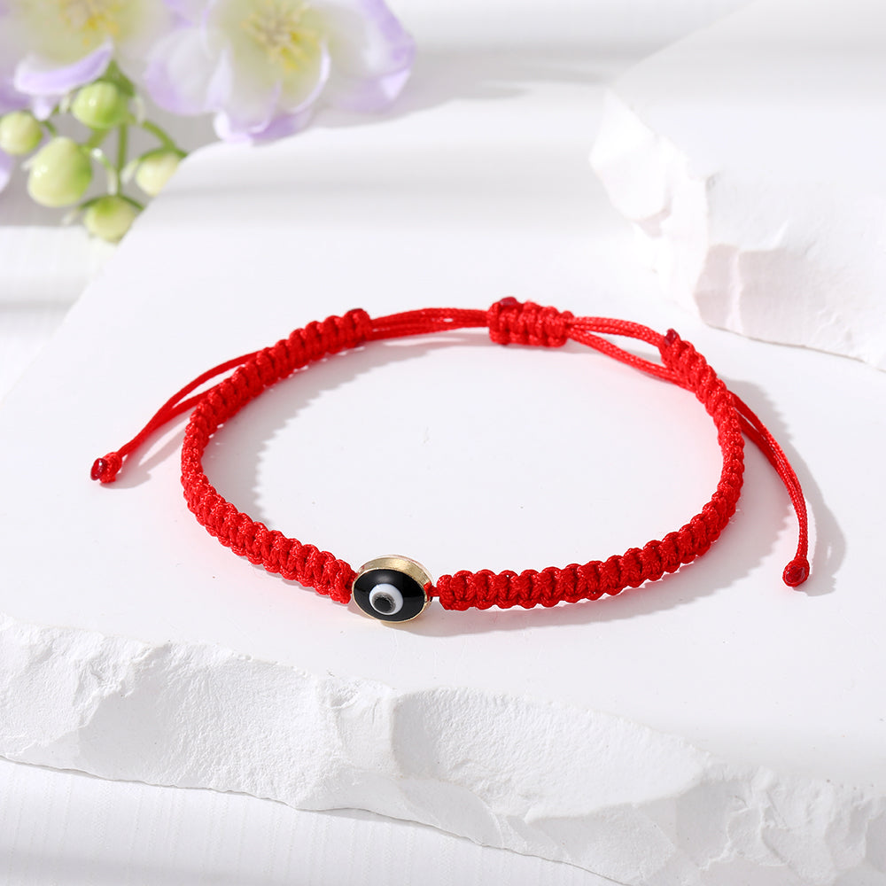 1 Piece Simple Style Devil's Eye Alloy Rope Knitting Enamel Women's Bracelets