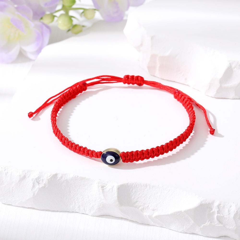 1 Piece Simple Style Devil's Eye Alloy Rope Knitting Enamel Women's Bracelets