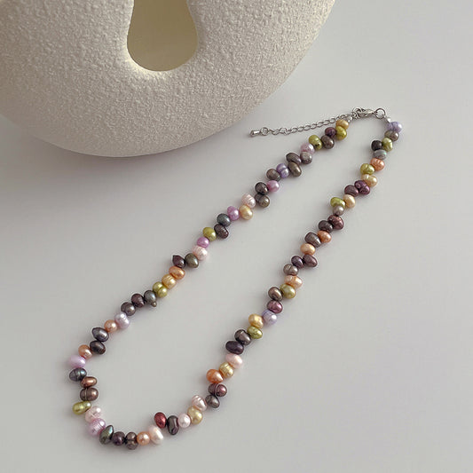 Wholesale Glam Irregular Freshwater Pearl Copper Necklace