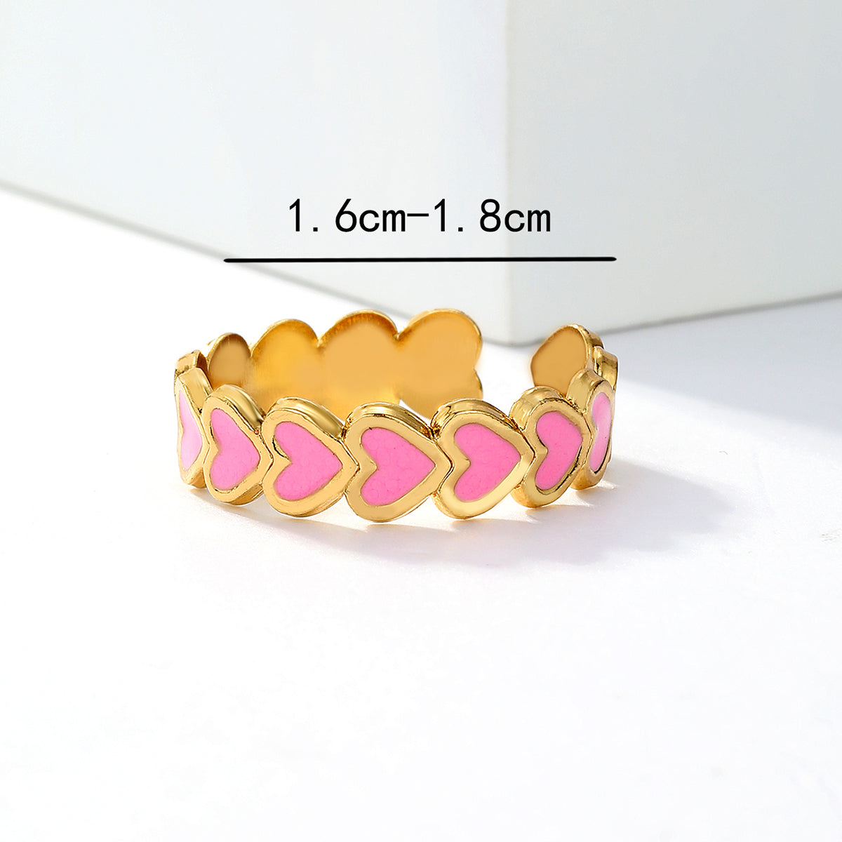 1 Piece Vintage Style Fashion Round Heart Shape Stainless Steel Copper Plating Inlay Zircon Open Ring