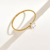 1 Piece Simple Style Twist Stainless Steel Plating Inlay Rhinestones Rings