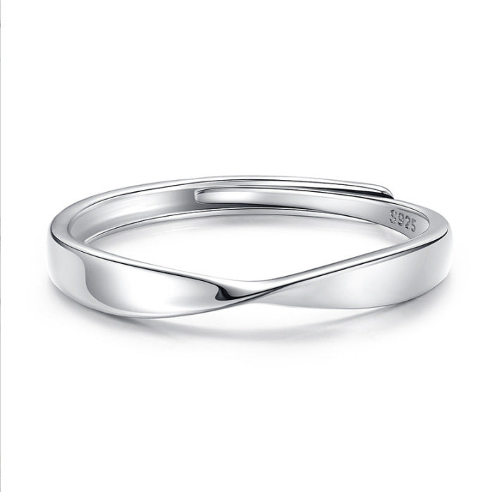 Simple Style Solid Color Sterling Silver Rings