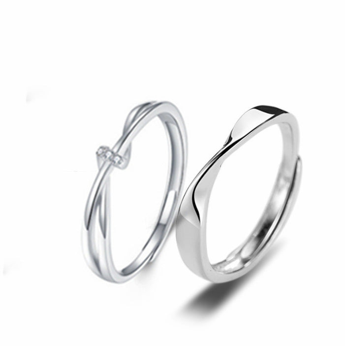 Simple Style Solid Color Sterling Silver Rings