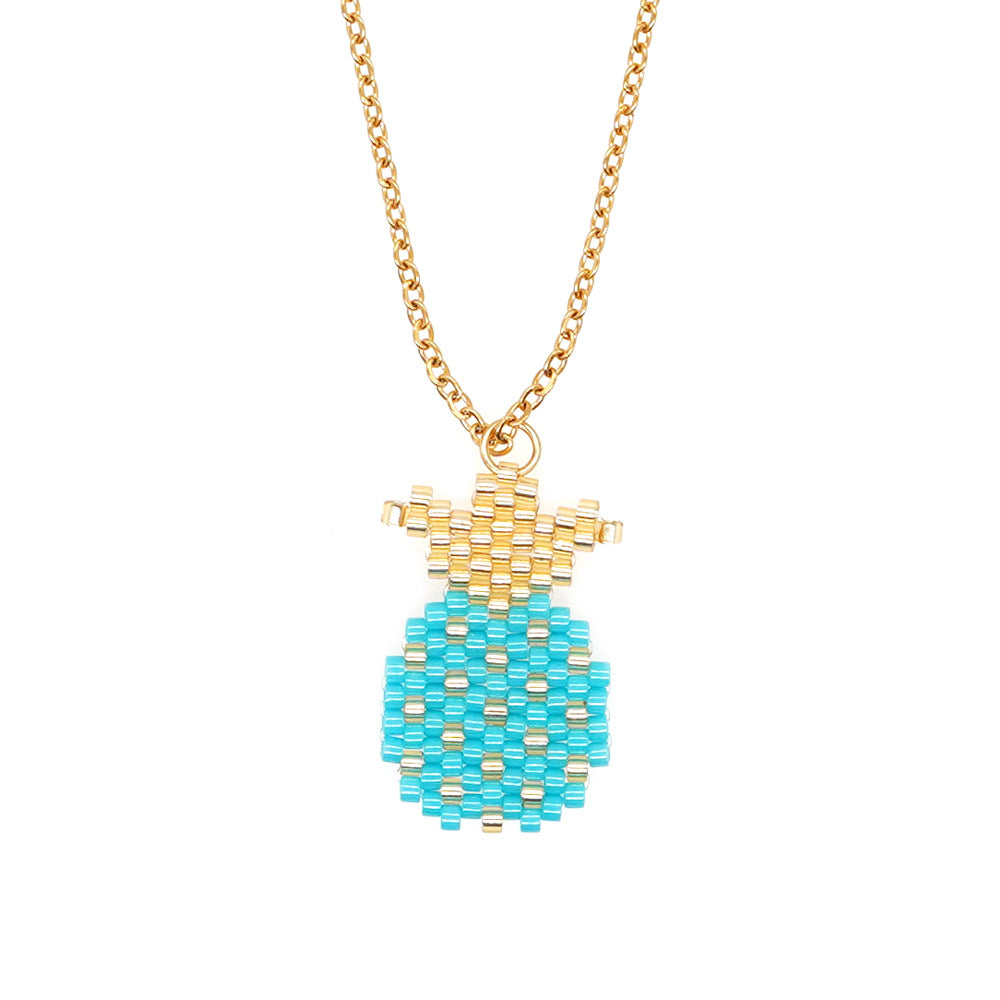 Bohemian Geometric Beaded Women's Pendant Necklace