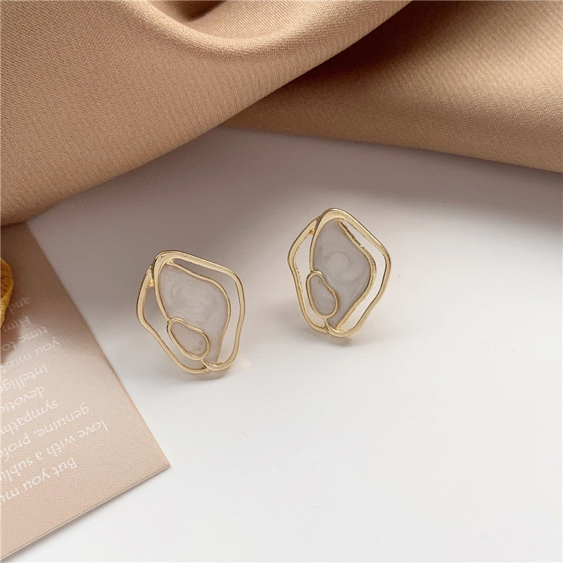 1 Pair Simple Style Geometric Alloy Plating Women's Ear Studs