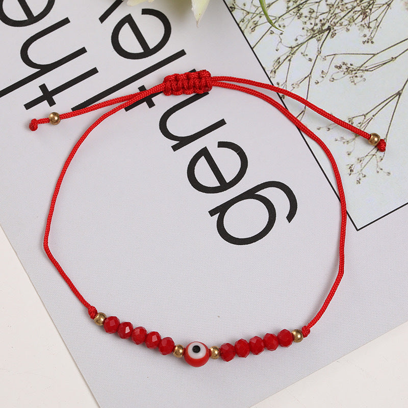 Fashion Eye Artificial Crystal Rope Knitting Unisex Bracelets