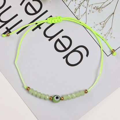 Fashion Eye Artificial Crystal Rope Knitting Unisex Bracelets