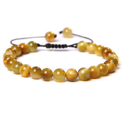 1 Piece Fashion Gradient Color Tiger Eye Beaded Bracelets