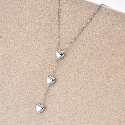 1 Piece Casual Heart Shape Stainless Steel Polishing Plating Pendant Necklace