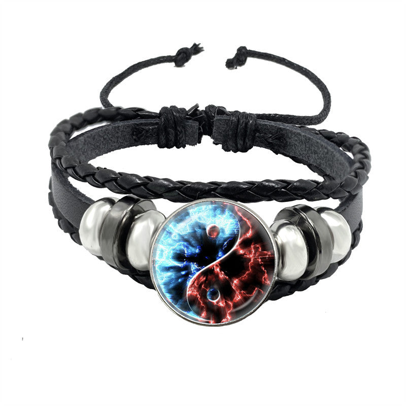 1 Piece Retro Gossip Geometric Pu Leather Unisex Bracelets