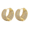 1 Pair Fashion Geometric Copper Plating Zircon Earrings