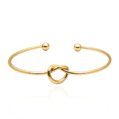 1 Piece Simple Style Knot Alloy Plating Hollow Out Rose Gold Plated Gold Plated Silver Plated Women's Bangle