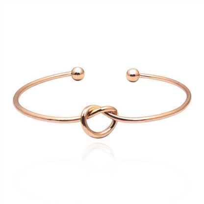 1 Piece Simple Style Knot Alloy Plating Hollow Out Rose Gold Plated Gold Plated Silver Plated Women's Bangle