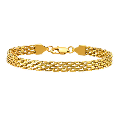 Simple Style Geometric Solid Color Stainless Steel Plating 18k Gold Plated Bracelets