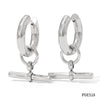 1 Pair Simple Style Solid Color Plating Stainless Steel Earrings