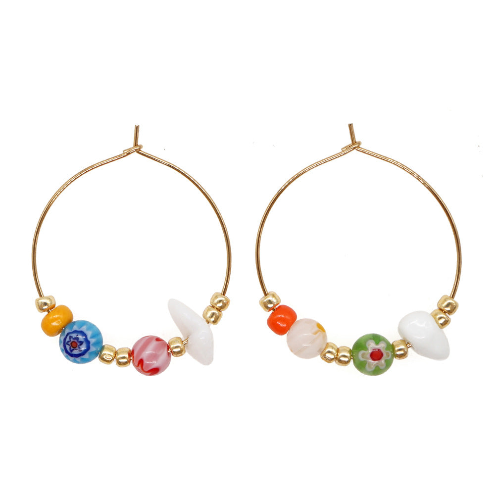 1 Pair Fashion Geometric Smiley Face Metal Plating Women's Hoop Earrings