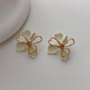 1 Pair Simple Style Flower Plating Copper Ear Studs