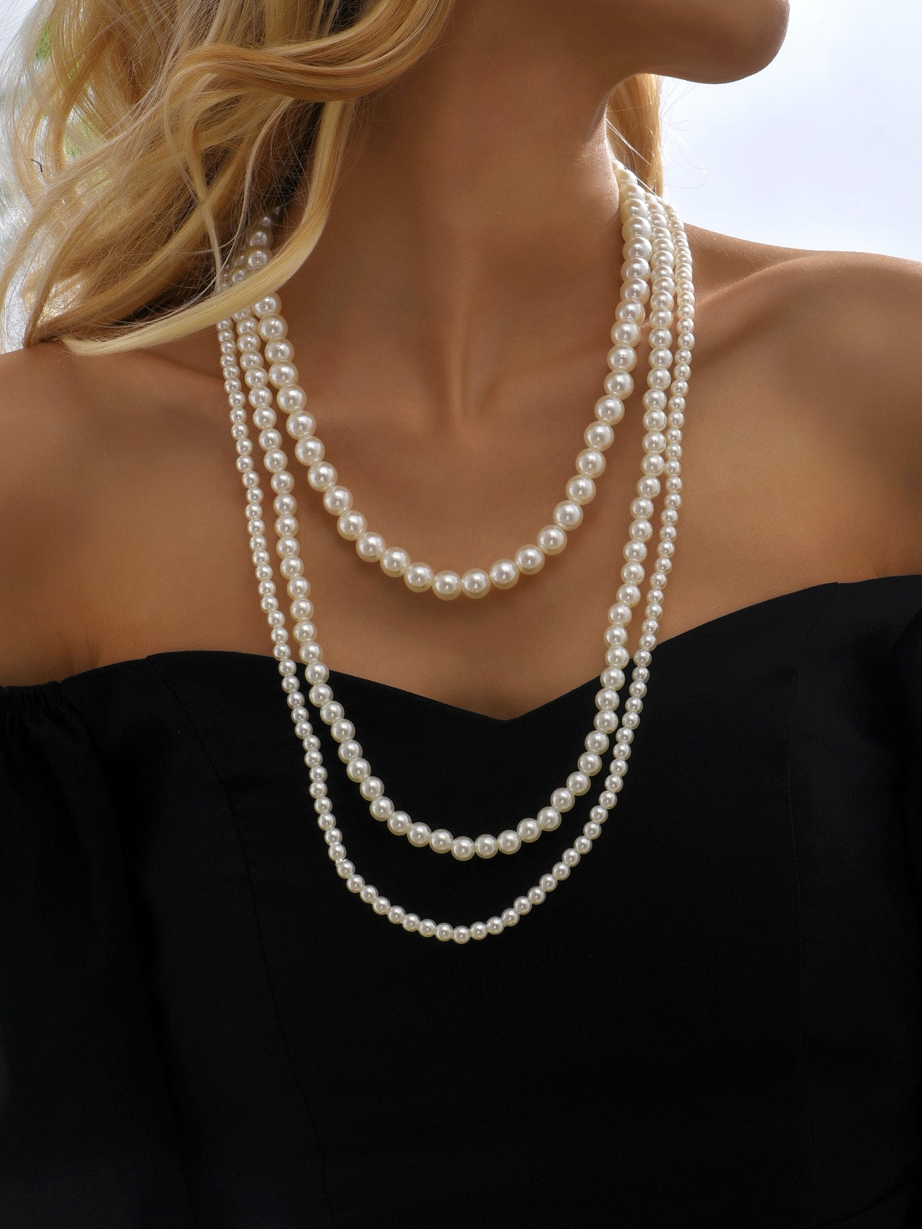 Simple Style Round Plastic Wholesale Layered Necklaces