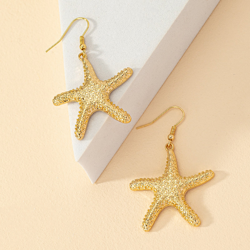 Wholesale Jewelry 1 Pair Ins Style Vacation Starfish Alloy Drop Earrings