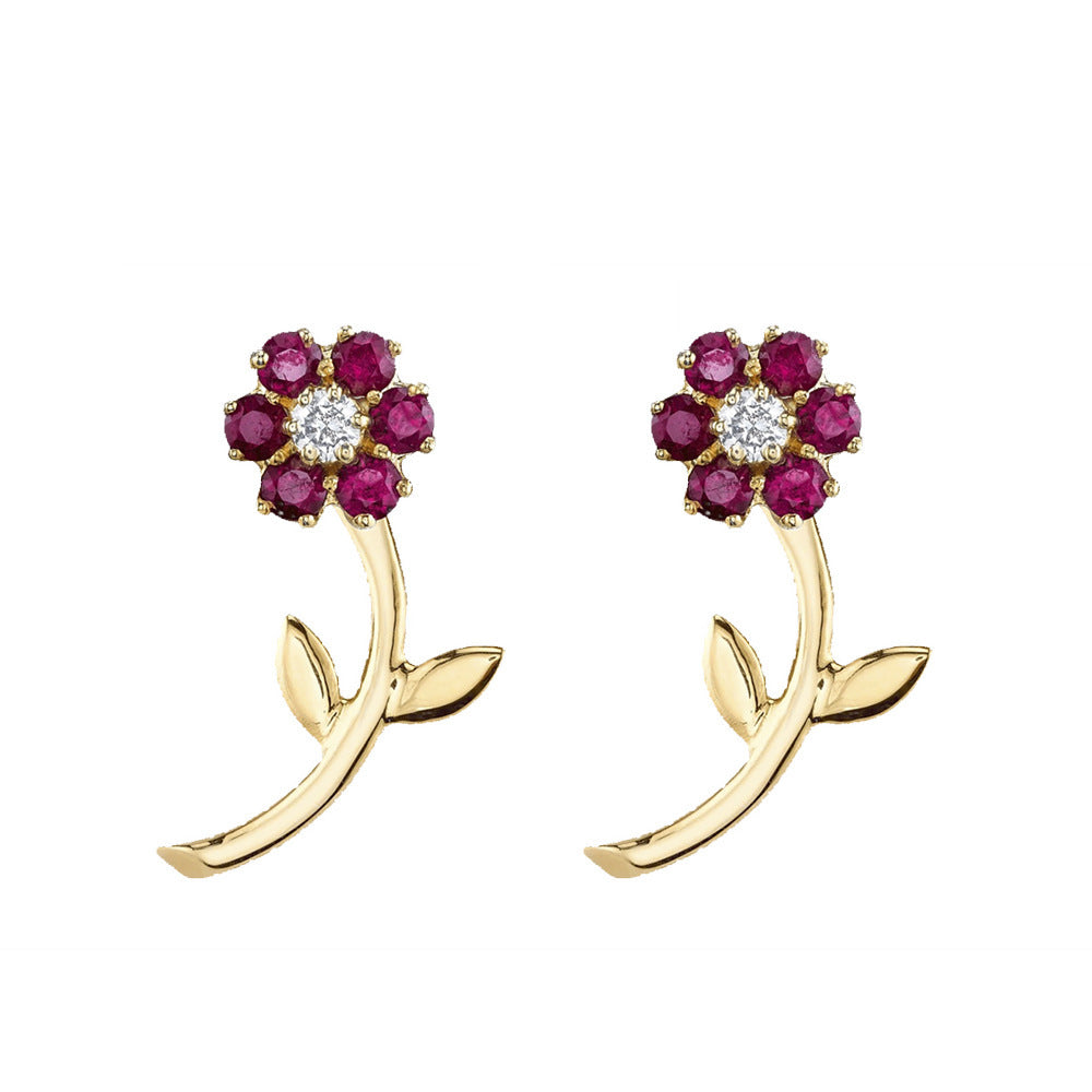 1 Pair Simple Style Flower Alloy Plating Inlay Rhinestones Women's Ear Studs