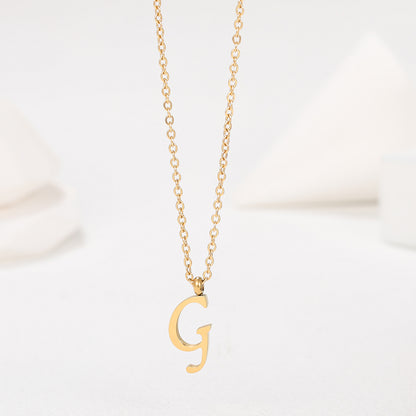 1 Piece Simple Style Letter Stainless Steel Plating Pendant Necklace