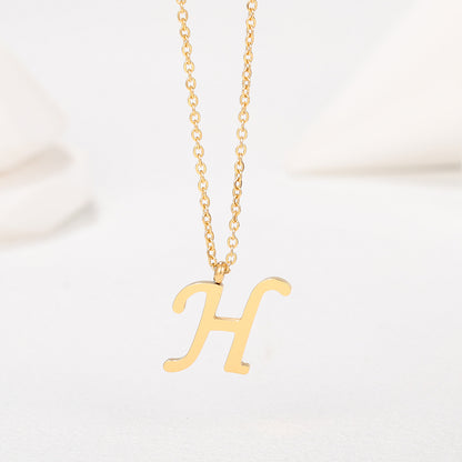 1 Piece Simple Style Letter Stainless Steel Plating Pendant Necklace