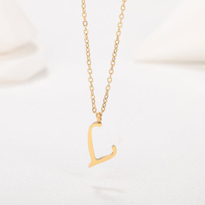 1 Piece Simple Style Letter Stainless Steel Plating Pendant Necklace