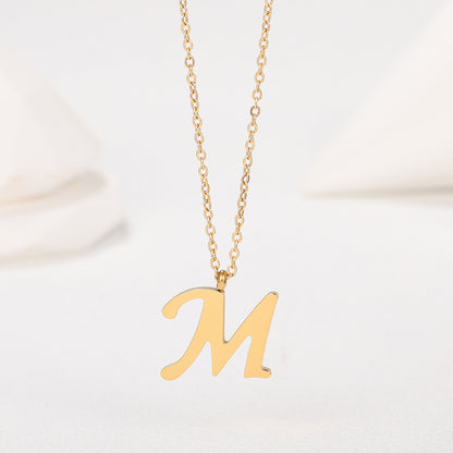 1 Piece Simple Style Letter Stainless Steel Plating Pendant Necklace