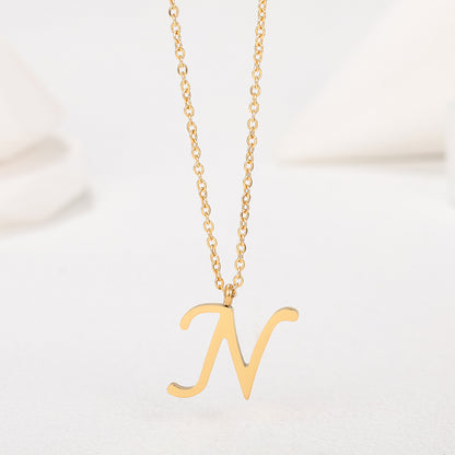 1 Piece Simple Style Letter Stainless Steel Plating Pendant Necklace