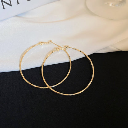 1 Pair Simple Style Circle Alloy Women's Hoop Earrings