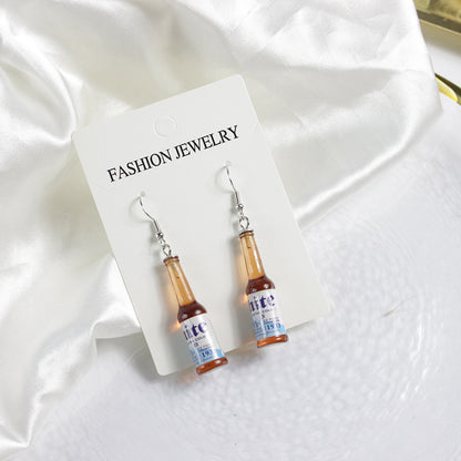 1 Pair Retro Bottle Plastic Resin Women's Drop Earrings