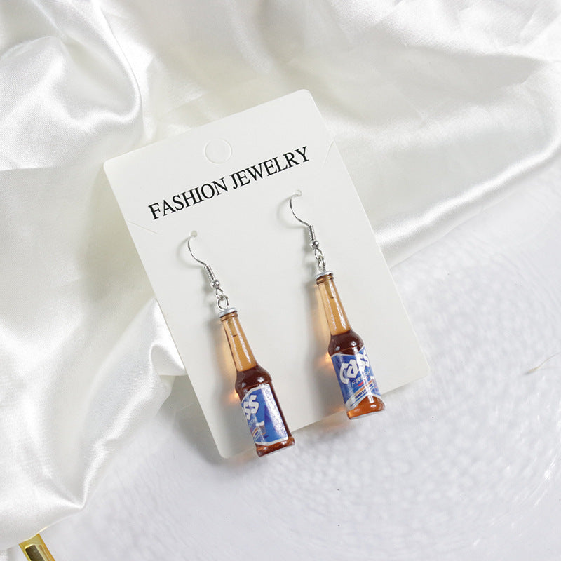 1 Pair Retro Bottle Plastic Resin Women's Drop Earrings