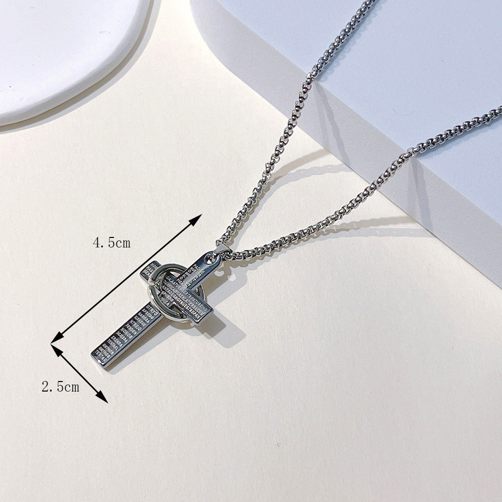 1 Piece Retro Rabbit Cross Bear Stainless Steel Alloy Inlay Turquoise Unisex Pendant Necklace