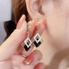 Simple Style Leaf Alloy Inlay Zircon Women's Earrings Ear Studs