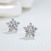 Simple Style Leaf Alloy Inlay Zircon Women's Earrings Ear Studs