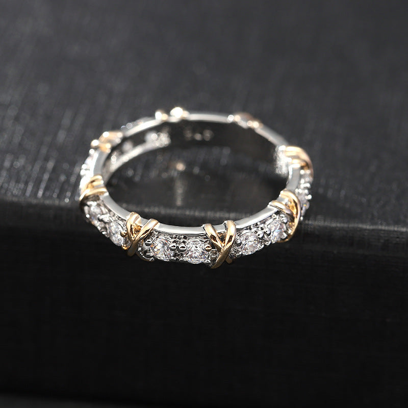 1 Piece Simple Style Circle Copper Plating Inlay Zircon Rings