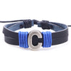 1 Piece Casual Simple Style Letter Alloy Leather Patchwork Unisex Wristband