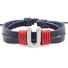 1 Piece Casual Simple Style Letter Alloy Leather Patchwork Unisex Wristband