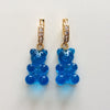 1 Piece Cute Bear Resin Copper Inlay Zircon Drop Earrings