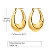 1 Pair Simple Style U Shape Stainless Steel Plating Earrings