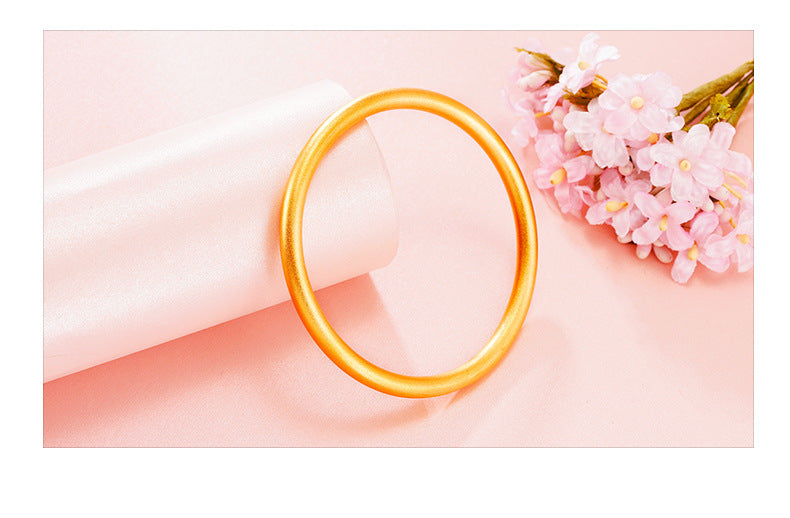 1 Piece Simple Style Solid Color Copper Plating Bangle