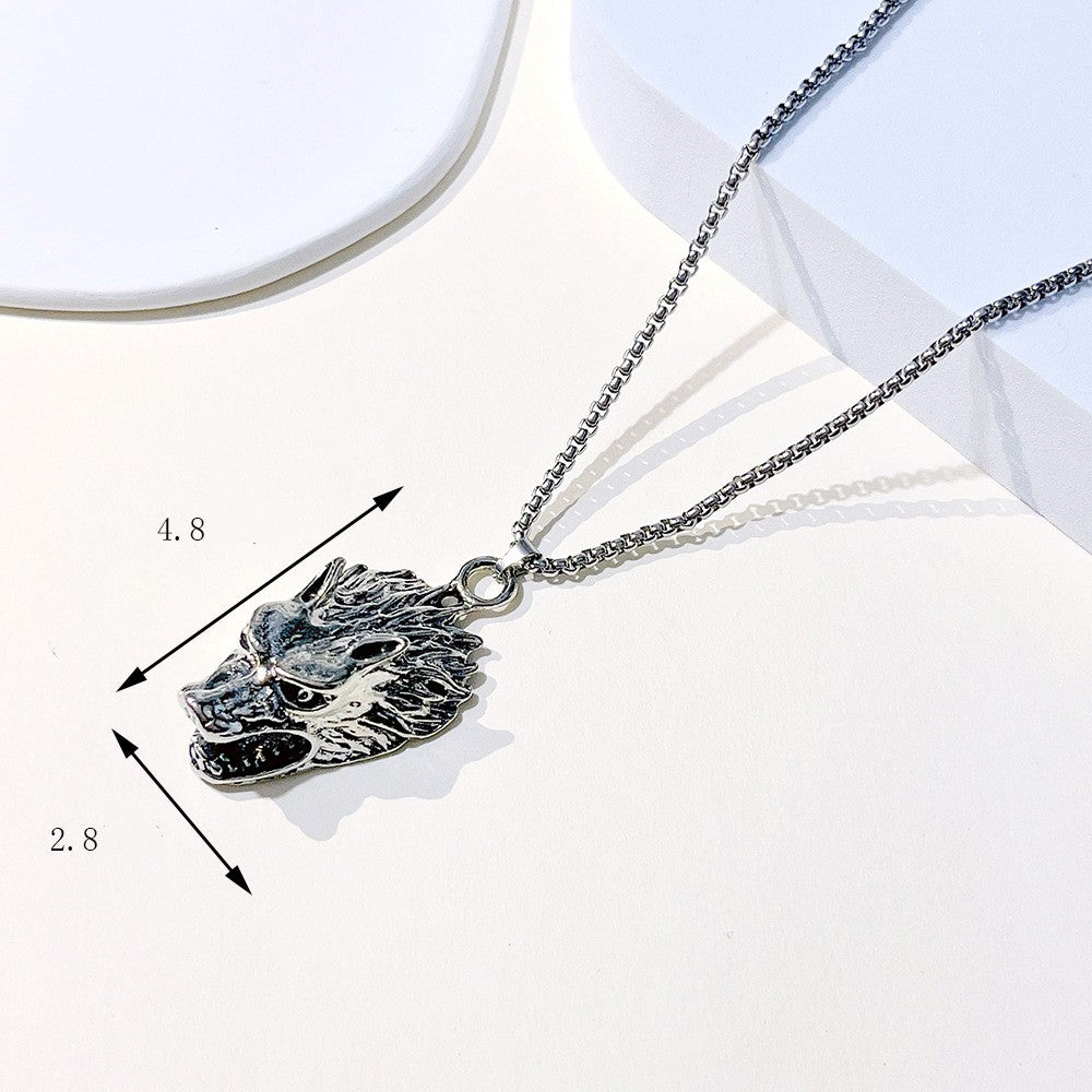 1 Piece Retro Rabbit Cross Bear Stainless Steel Alloy Inlay Turquoise Unisex Pendant Necklace