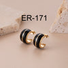 Simple Style Round Enamel Plating Stainless Steel 18k Gold Plated Earrings Ear Studs