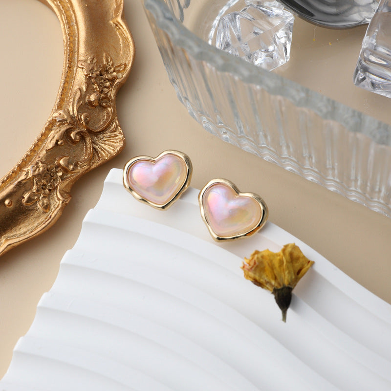 Retro Luxury Vintage Classic Baroque Pearl 925 Silver Stud Earrings Hong Kong Style Mid-ancient Irregular Earrings