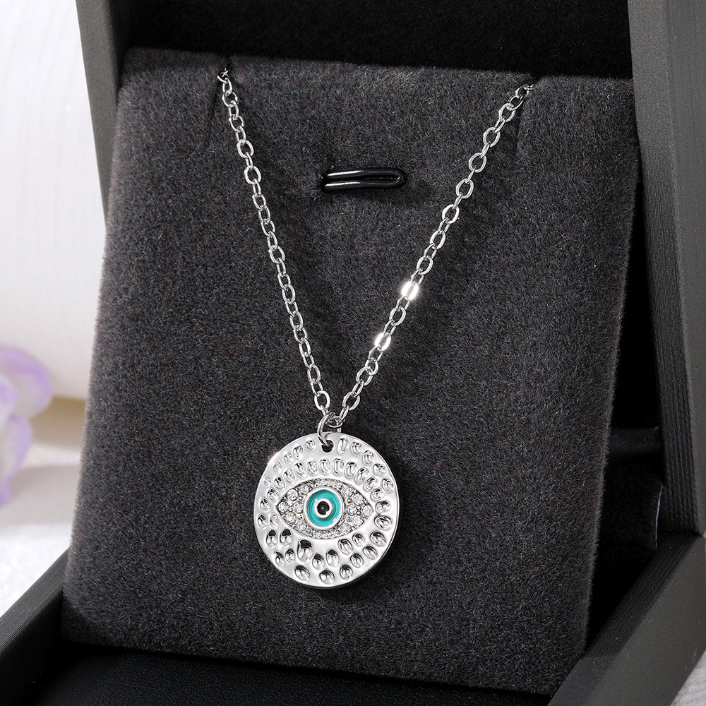 1 Piece Fashion Devil's Eye Alloy Inlay Artificial Diamond Women's Pendant Necklace