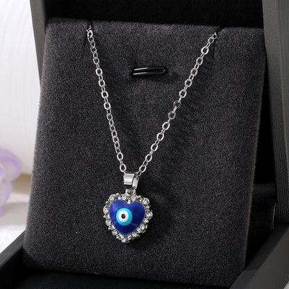 1 Piece Fashion Devil's Eye Alloy Inlay Artificial Diamond Women's Pendant Necklace