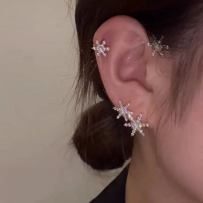 Simple Style Geometric Metal Plating Artificial Gemstones Women's Earrings